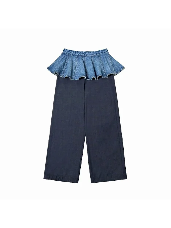 Ultra Short Fart Curtain Patchwork Denim Pants【s0000008594】