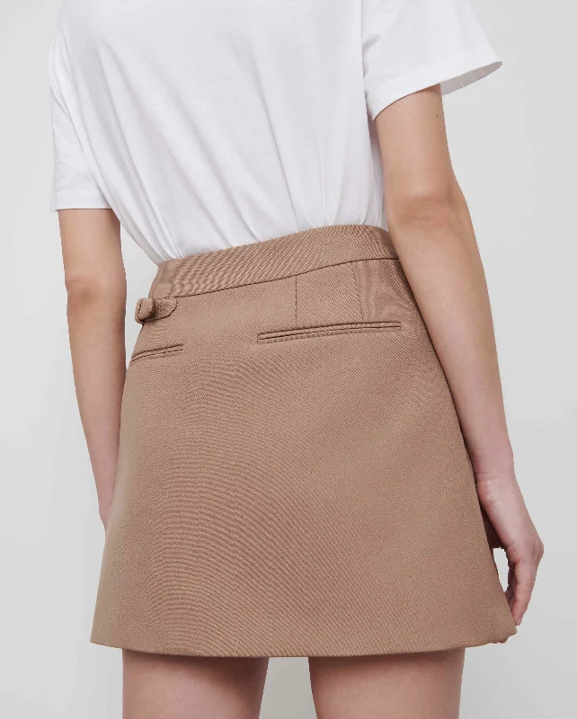 WRAP SKIRT MINI / TAN